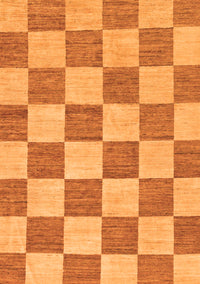 Checkered Orange Modern Rug, abs123org