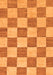Machine Washable Checkered Orange Modern Area Rugs, wshabs123org