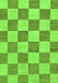 Machine Washable Checkered Green Modern Area Rugs, wshabs123grn