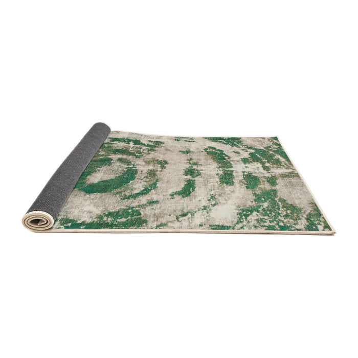 Sideview of Abstract Hazel Green Modern Rug, abs1240
