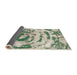 Sideview of Abstract Hazel Green Modern Rug, abs1240