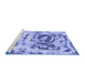 Sideview of Machine Washable Abstract Blue Modern Rug, wshabs1240blu