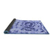 Sideview of Abstract Blue Modern Rug, abs1240blu