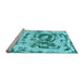 Sideview of Machine Washable Abstract Light Blue Modern Rug, wshabs1240lblu