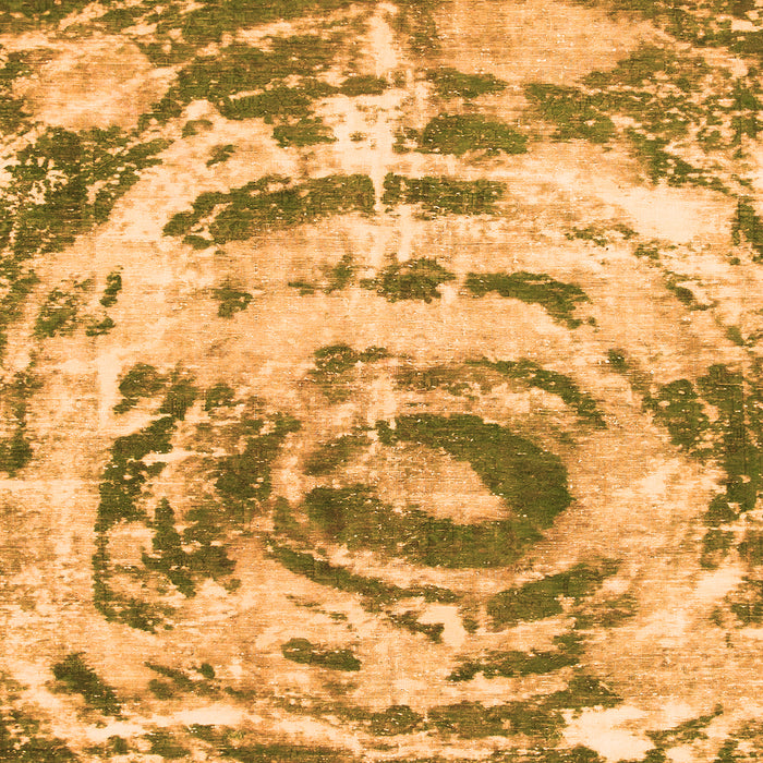 Square Machine Washable Abstract Orange Modern Area Rugs, wshabs1240org