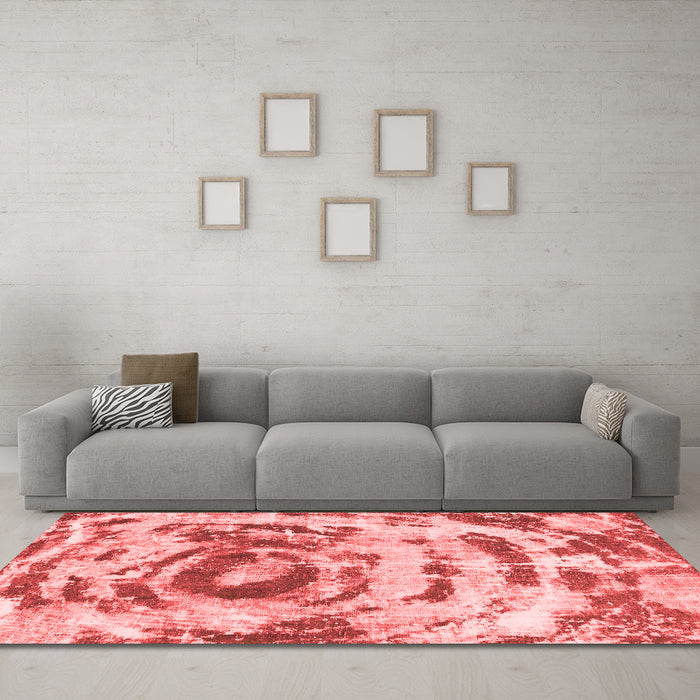 Modern Red Washable Rugs