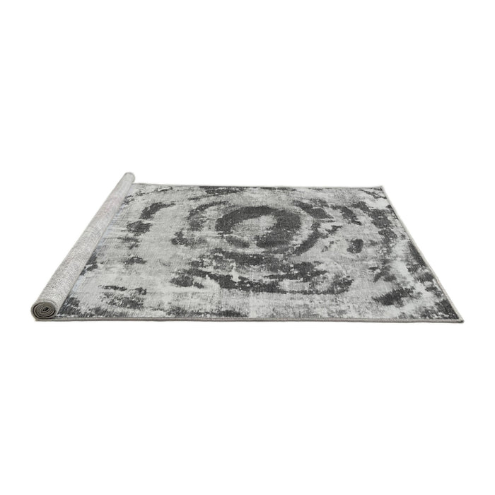 Sideview of Machine Washable Abstract Gray Modern Rug, wshabs1240gry