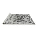 Sideview of Machine Washable Abstract Gray Modern Rug, wshabs1240gry