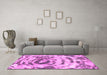 Machine Washable Abstract Pink Modern Rug in a Living Room, wshabs1240pnk