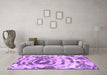 Machine Washable Abstract Purple Modern Area Rugs in a Living Room, wshabs1240pur