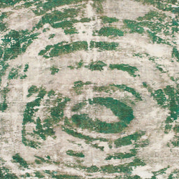 Square Abstract Hazel Green Modern Rug, abs1240