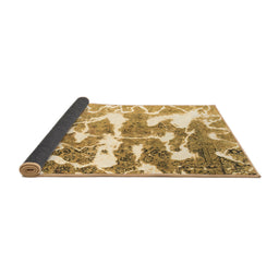 Sideview of Abstract Brown Modern Rug, abs1241brn