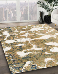 Abstract Desert Sand Beige Modern Rug, abs1241