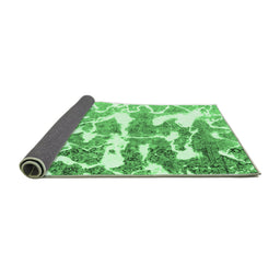 Sideview of Abstract Emerald Green Modern Rug, abs1241emgrn