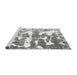 Sideview of Machine Washable Abstract Gray Modern Rug, wshabs1241gry