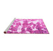 Sideview of Machine Washable Abstract Pink Modern Rug, wshabs1241pnk