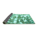 Sideview of Abstract Turquoise Modern Rug, abs1241turq