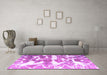 Machine Washable Abstract Purple Modern Area Rugs in a Living Room, wshabs1241pur