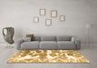 Machine Washable Abstract Brown Modern Rug in a Living Room,, wshabs1241brn