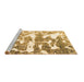 Sideview of Machine Washable Abstract Brown Modern Rug, wshabs1241brn