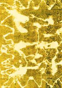 Abstract Yellow Modern Rug, abs1241yw