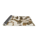 Sideview of Abstract Champagne Beige Modern Rug, abs1242