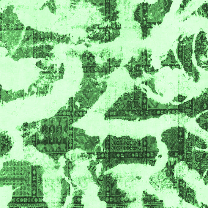 Machine Washable Abstract Emerald Green Modern Area Rugs, wshabs1242emgrn