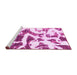 Sideview of Machine Washable Abstract Pink Modern Rug, wshabs1242pnk