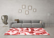 Modern Red Washable Rugs