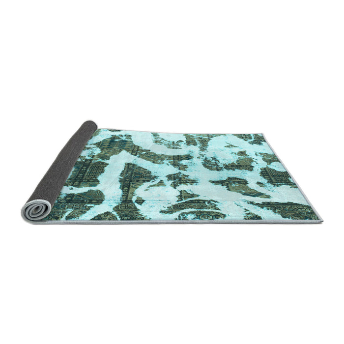 Sideview of Abstract Light Blue Modern Rug, abs1242lblu
