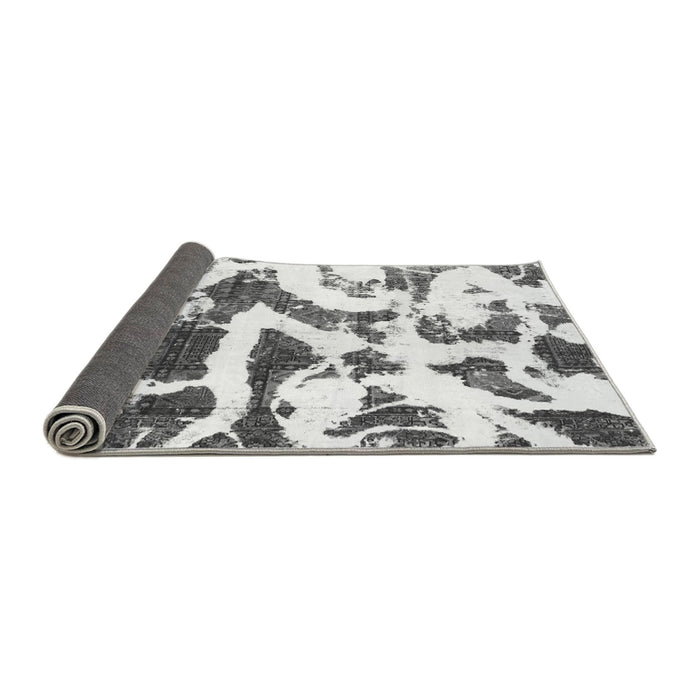 Sideview of Abstract Gray Modern Rug, abs1242gry