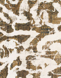 Machine Washable Abstract Champagne Beige Rug, wshabs1242