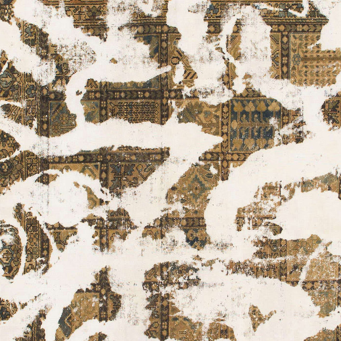 Machine Washable Abstract Champagne Beige Rug, wshabs1242