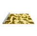 Sideview of Machine Washable Abstract Yellow Modern Rug, wshabs1242yw