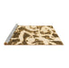 Sideview of Machine Washable Abstract Brown Modern Rug, wshabs1242brn