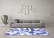 Machine Washable Abstract Blue Modern Rug in a Living Room, wshabs1242blu