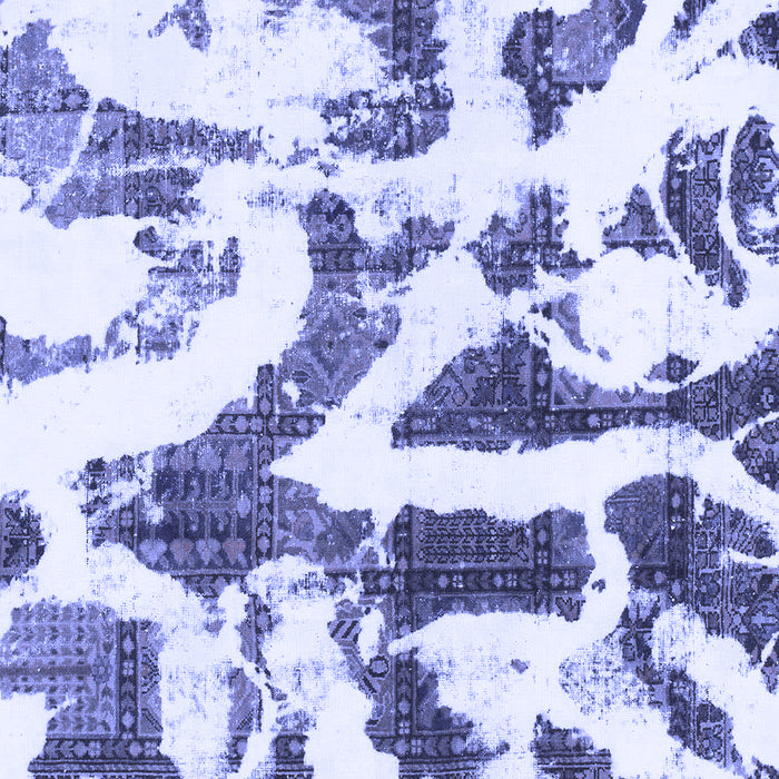 Machine Washable Abstract Blue Modern Rug, wshabs1242blu