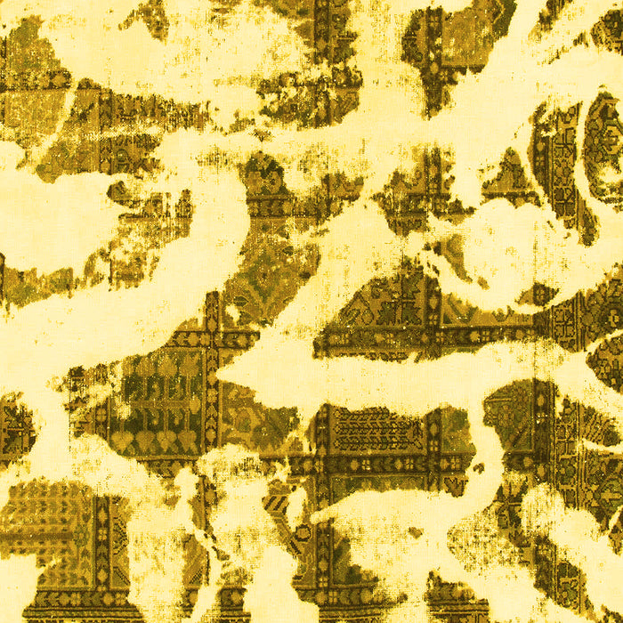 Machine Washable Abstract Yellow Modern Rug, wshabs1242yw