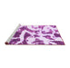 Sideview of Machine Washable Abstract Purple Modern Area Rugs, wshabs1242pur