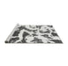 Sideview of Machine Washable Abstract Gray Modern Rug, wshabs1242gry