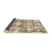 Sideview of Abstract Dark Gold Brown Modern Rug, abs1243