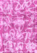 Machine Washable Abstract Pink Modern Rug, wshabs1243pnk