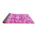 Sideview of Abstract Pink Modern Rug, abs1243pnk