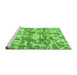 Sideview of Machine Washable Abstract Green Modern Area Rugs, wshabs1243grn