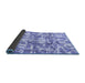 Sideview of Abstract Blue Modern Rug, abs1243blu