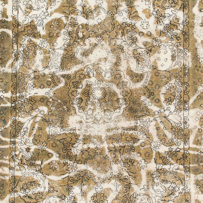 Machine Washable Abstract Dark Gold Brown Rug, wshabs1243