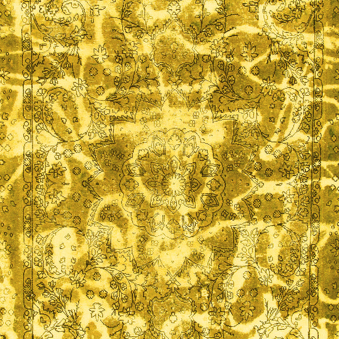 Machine Washable Abstract Yellow Modern Rug, wshabs1243yw