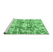 Sideview of Machine Washable Abstract Emerald Green Modern Area Rugs, wshabs1243emgrn