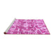 Sideview of Machine Washable Abstract Pink Modern Rug, wshabs1243pnk