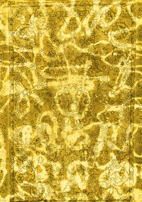 Abstract Yellow Modern Rug, abs1243yw